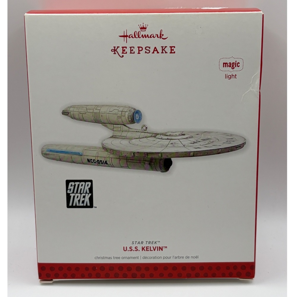 Hallmark Keepsake 2013 Star Trek U.S.S. Kelvin Magic Light Ornament NCC-0514